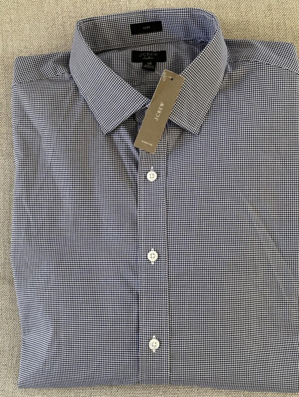 J Crew Ludlow Slim Check Dress Shirt H6088 / 35 NWT XL
